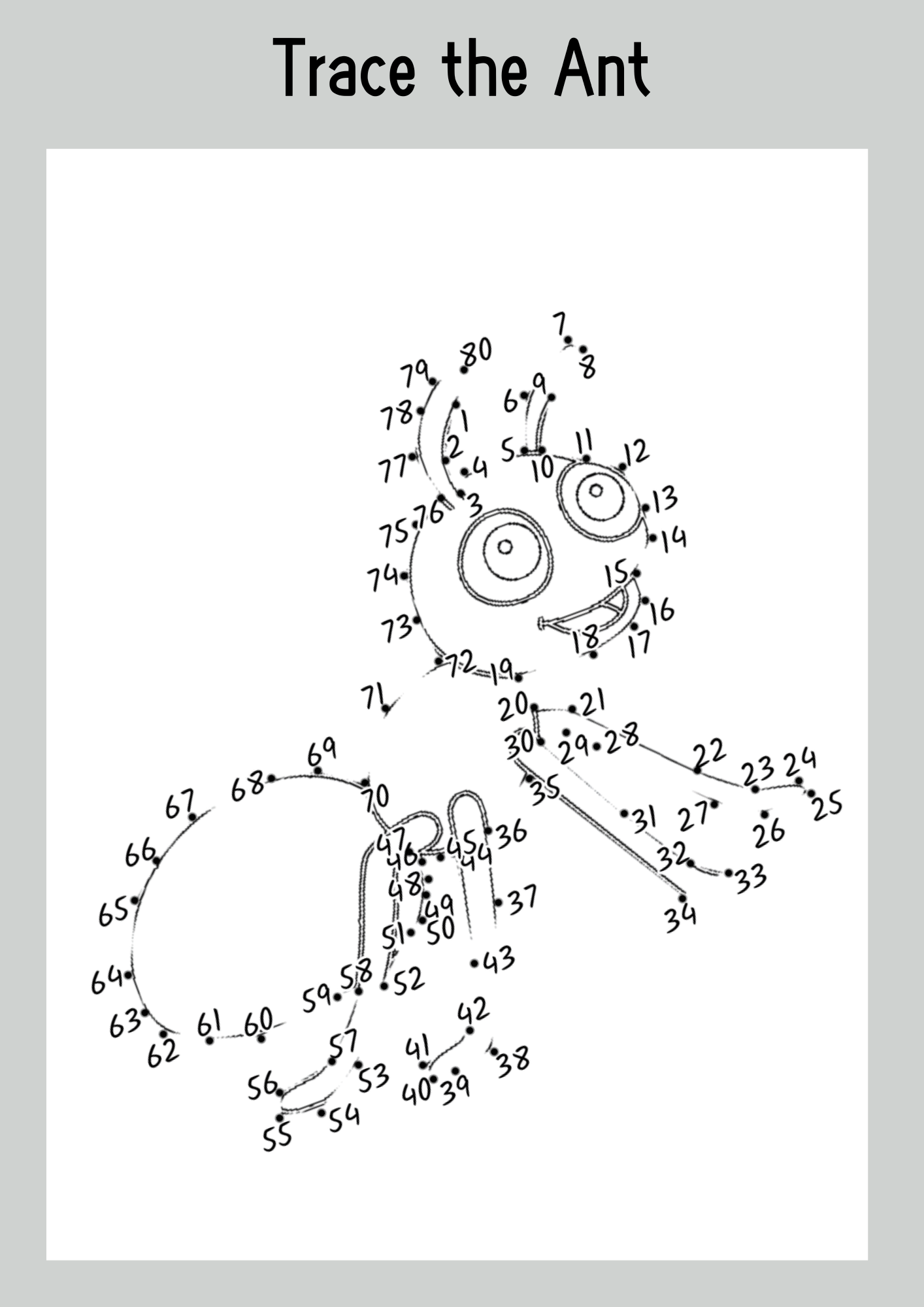 Dot-to-Dot Ant Worksheet | Fun Letter A Activity for Fine Motor & Number Sequencing Skills