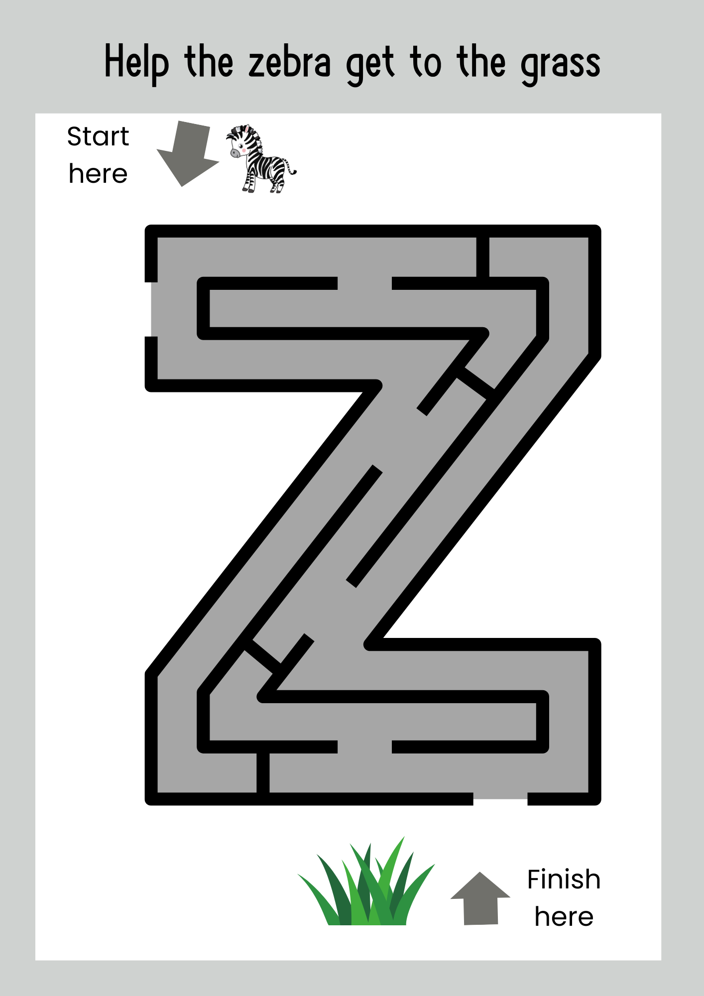 Fun letter z tracing activity book with EYFS alphabet worksheets to support early years handwriting and letter recognition