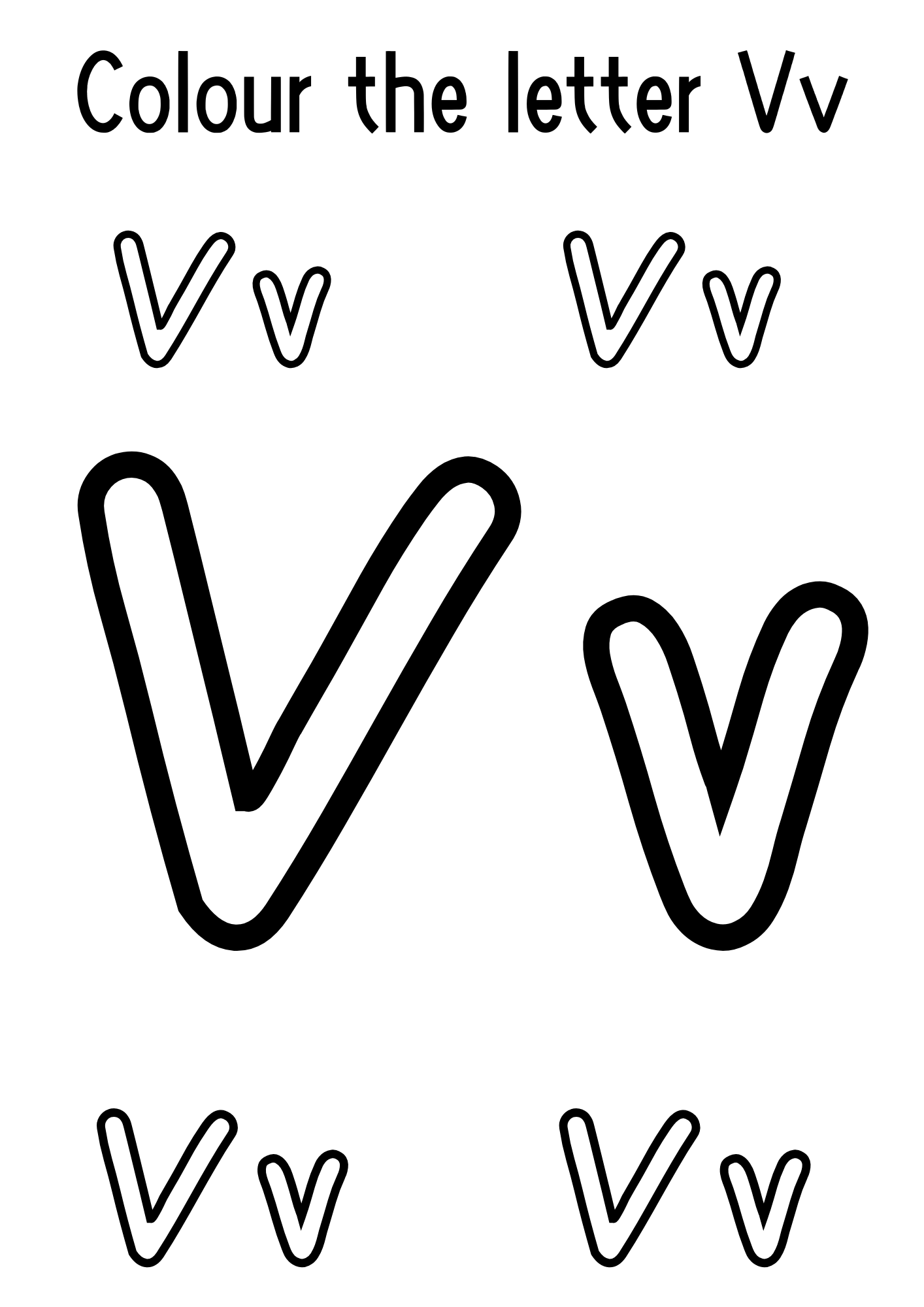 Fun letter V tracing activity book with EYFS alphabet worksheets to support early years handwriting and letter recognition