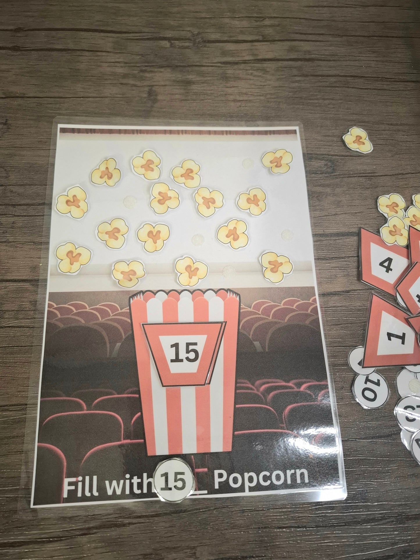 Printable Popcorn Number Recognition Busy Book for Preschool and Toddler Learning