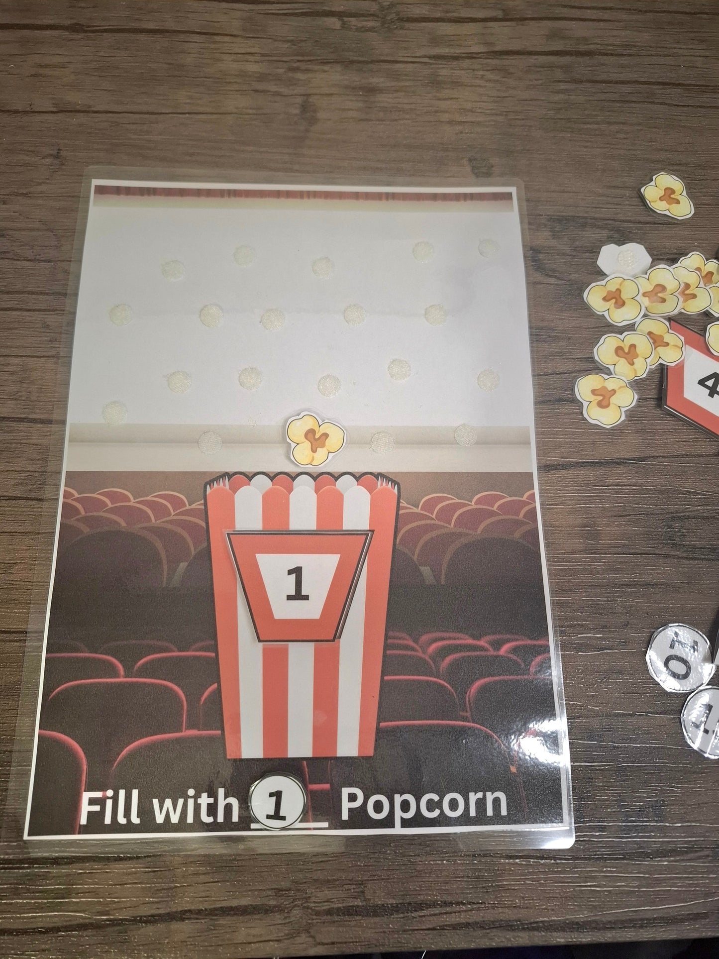 Printable Popcorn Number Recognition Busy Book for Preschool and Toddler Learning