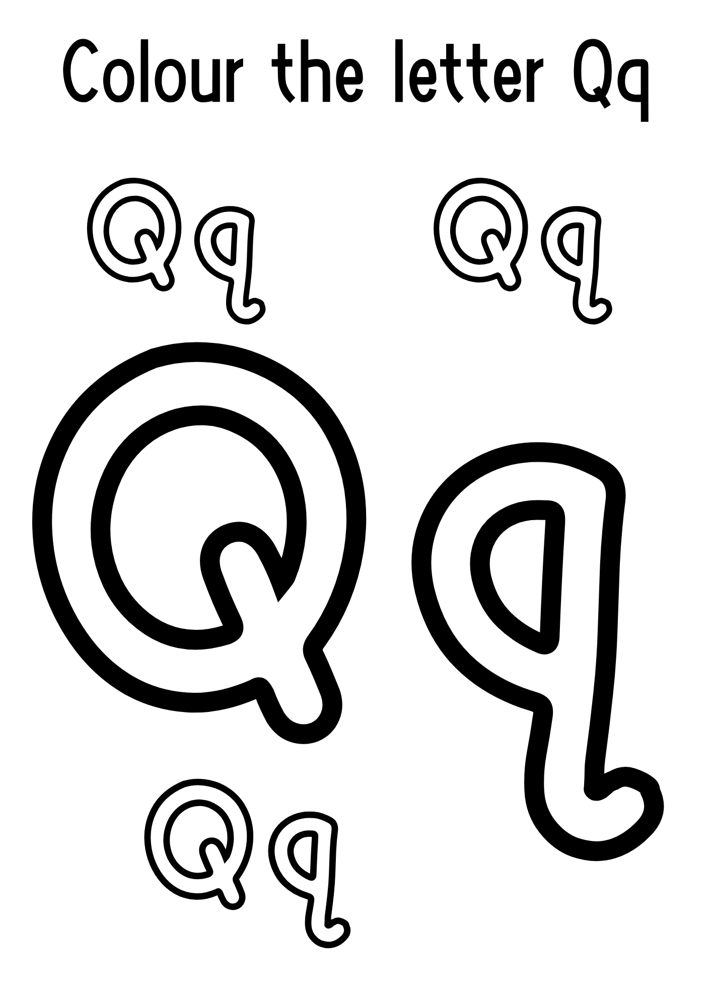 Fun letter Q tracing activity book with EYFS alphabet worksheets to support early years handwriting and letter recognition